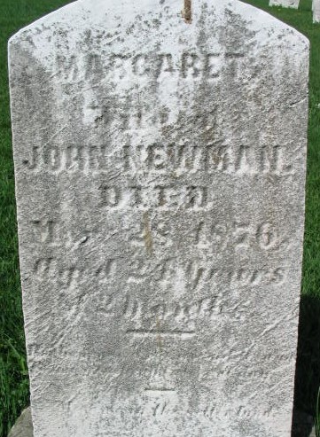 Margaret Newman tombstone